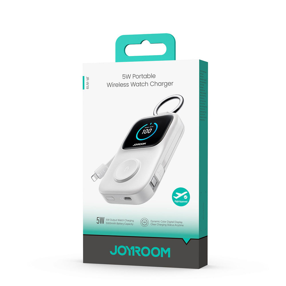 Joyroom JR-W19 5000mAh Powerbank med 5W trådløs uropladning - hvid