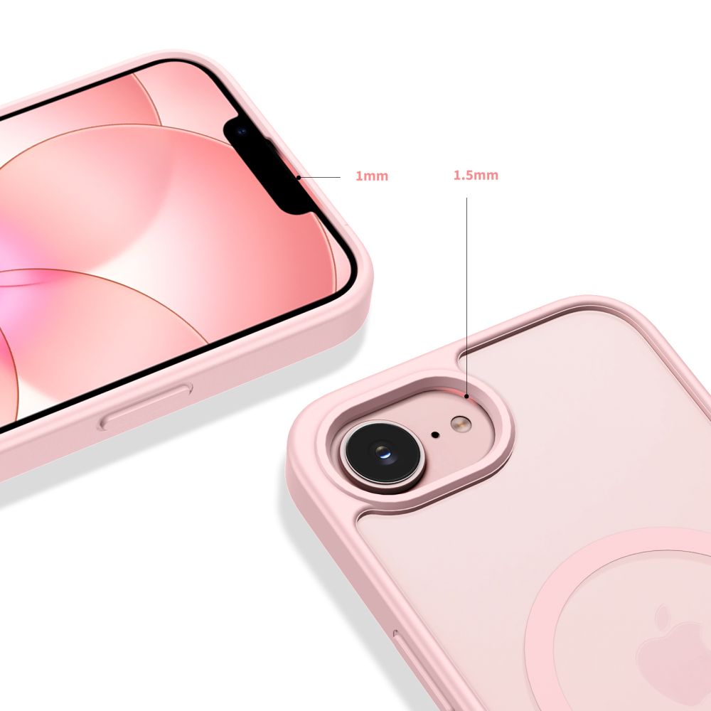 Tech-Protect BasicMag MagSafe Case til iPhone 16e / 17e - Matte Pink