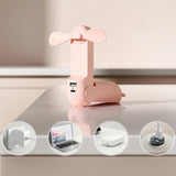 Jisulife Handheld Fan Life8 Plus Portable USB Fan with Power Bank Function 4500mAh and Flashlight - Pink