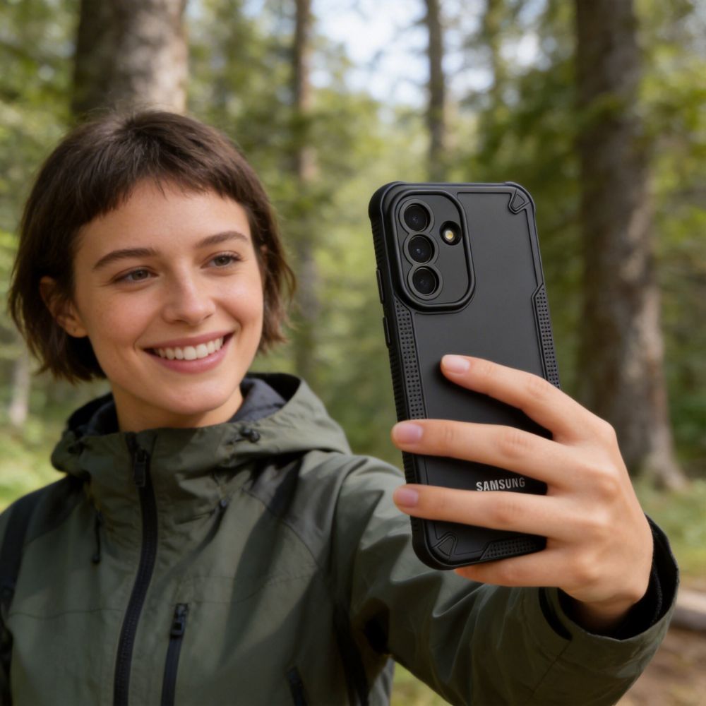 Tech-Protect Rugged Shield Case til Samsung Galaxy A37 5G - gennemskinneligt sort