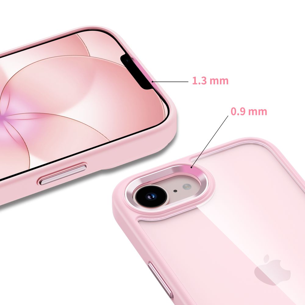 Tech-Protect Magmat Case til iPhone 16e / 17e - Gennemsigtig Pink