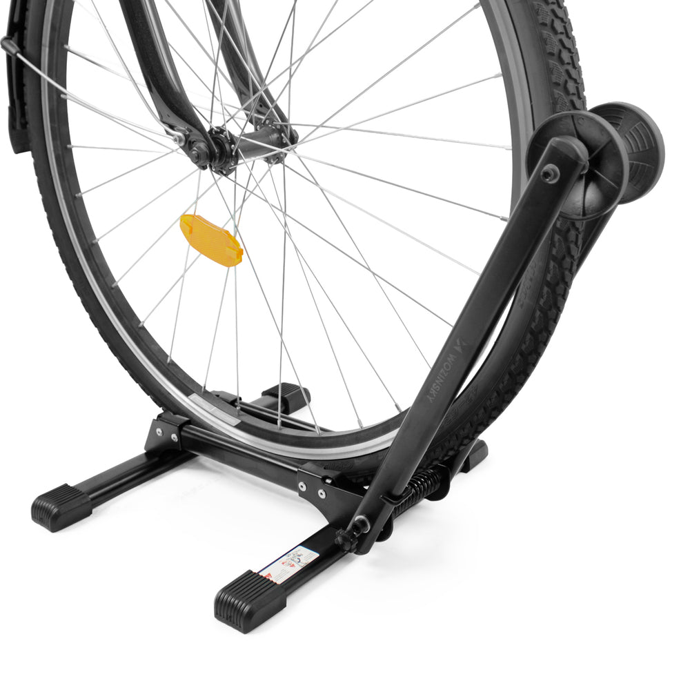 Wozinsky WSR-03 Folding Bike Stand for 20-29 Inch Bikes with Wheel Support - Black