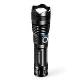 Wozinsky WLT-15W 15W 1500lm CREE IP65 Tactical Flashlight with Adjustable Beam - Black