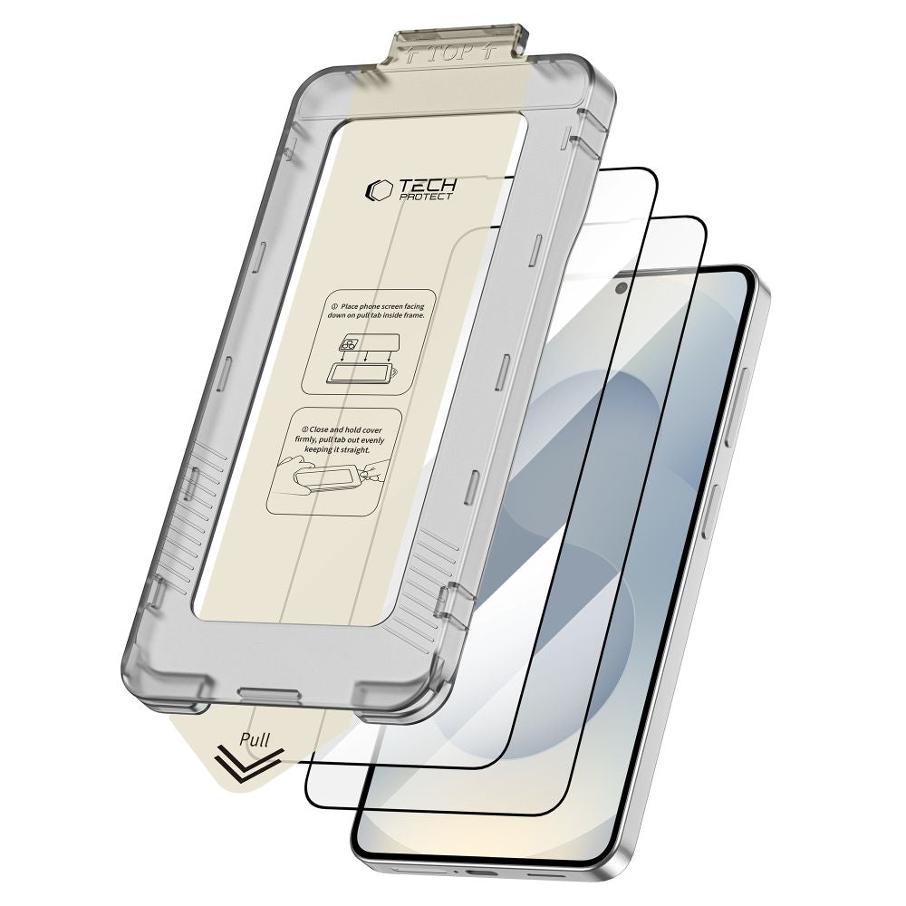 Tech-Protect Quick Set+ 2-pakke af hærdet glas til Samsung Galaxy S26+ - sort