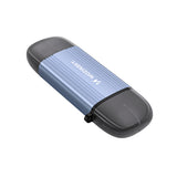 Wozinsky WCR-5G Memory Card Reader til SD og microSD USB-A 3.0 / USB-C 3.0 Aluminium - Grå