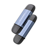 Wozinsky WCR-5G Memory Card Reader til SD og microSD USB-A 3.0 / USB-C 3.0 Aluminium - Grå