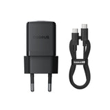 Baseus Palm 30W Wall Charger med 60W USB-C kabel 1m - sort