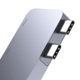 Baseus UltraJoy Series 6-in-1 USB-C 40 Gb/s USB 3.0 HDMI 4K USB Hub with SD and microSD Reader - Gray