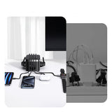Baseus PowerCombo Cube 30W Power Strip 3xAC 2xUSB-A 2xUSB-C 1.5m - sort