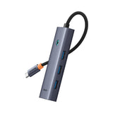 Baseus UltraJoy Series 5in1 USB-C HDMI 4K 4x USB-A 3.0 USB-hub - grå