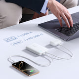 Baseus EnerFill FP11 10000mAh 15W Power Bank with White USB-C Cable 20V/3A 30cm - White