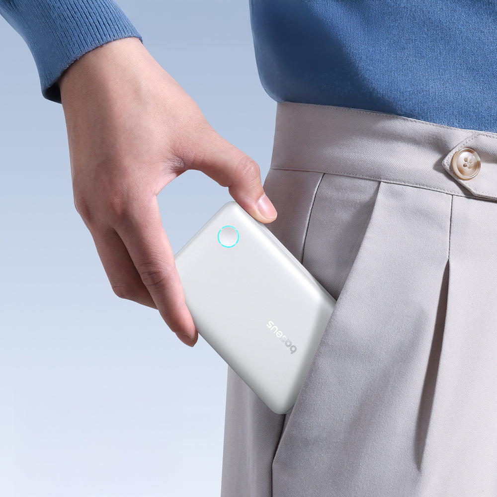 Baseus EnerFill FP11 10000mAh 15W Power Bank with White USB-C Cable 20V/3A 30cm - White