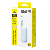 Baseus EnerFill FC21 Qpow 3 Ultra 10000mAh 45W Power Bank with Detachable USB-C/ Lightning Cable - Blue