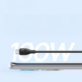 Baseus Pudding 100W USB-A - USB-C Cable 1.2m - Black