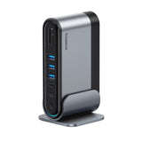 Baseus UnionJoy USB-C Docking Station 2xHDMI4K@60Hz 1xDP4K@60Hz 3xUSB-A3.0 2xUSB-C3.0 2xUSB-A2.0 1xRJ45 PD PC 1xSD+TF 1x3.5mm minijack - gray