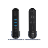 Baseus UnionJoy USB-C Docking Station 2xHDMI4K@60Hz 1xDP4K@60Hz 3xUSB-A3.0 2xUSB-C3.0 2xUSB-A2.0 1xRJ45 PD PC 1xSD+TF 1x3.5mm minijack - gray