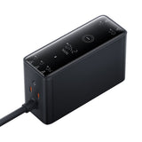 Baseus Digital GaN 3xUSB-C 1xUSB-A 240W Wall Charger with Power Cable - Black