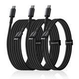 Baseus Tungsten Gold 100W USB-C Cable Set - USB-C 1m 2m 3m - Black