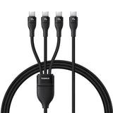 Baseus Flash Series 3 100W 3in1 USB-C Cable - 3xUSB-C 1.5m - Black