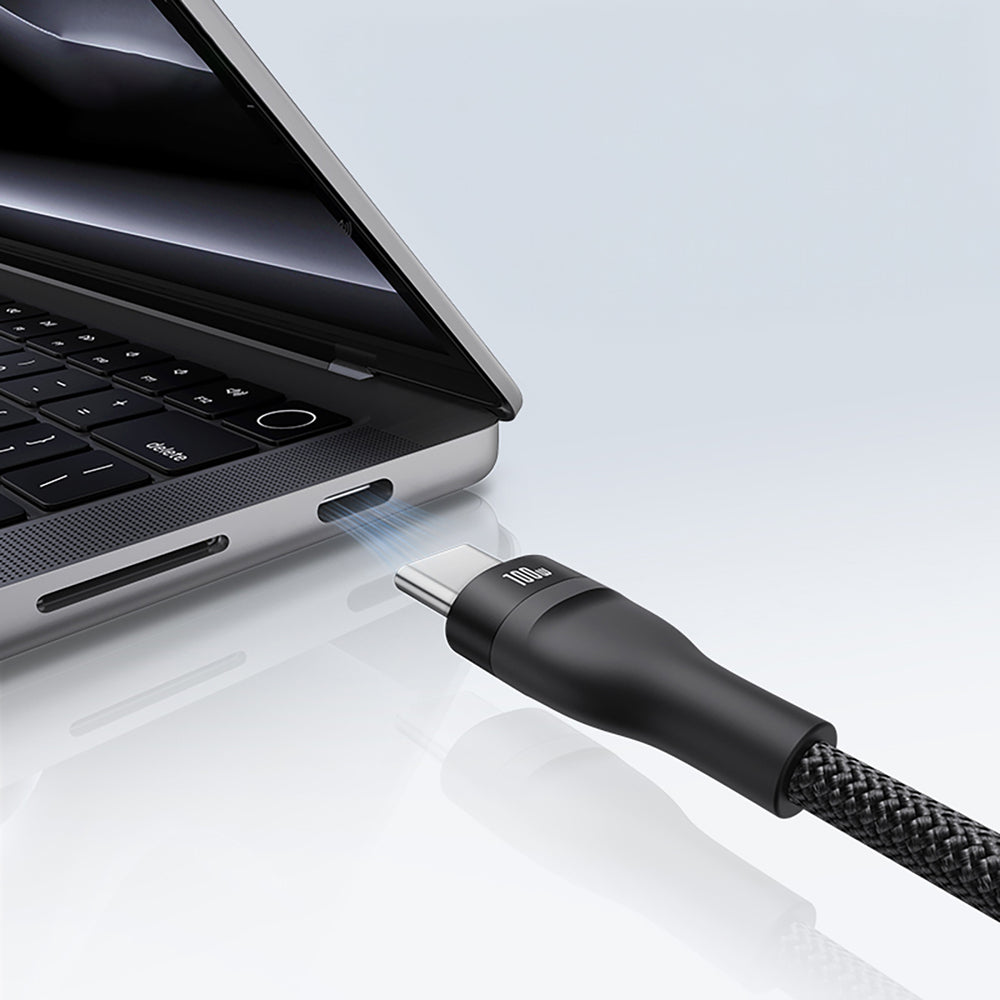 Baseus Flash Series 3 100W 3in1 USB-C Cable - 3xUSB-C 1.5m - Black
