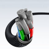 Baseus Flash Series 3 100W 3in1 USB-C Cable - 3xUSB-C 1.5m - Black