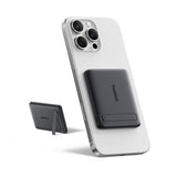 Baseus PicoGo AM31 Qi2 5000mAh 20W MagSafe Compatible Power Bank with Stand (with Black Simple Braided USB-C - USB-C 30cm Cable) - Black