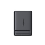 Baseus PicoGo AM31 Qi2 5000mAh 20W MagSafe Compatible Power Bank with Stand (with Black Simple Braided USB-C - USB-C 30cm Cable) - Black