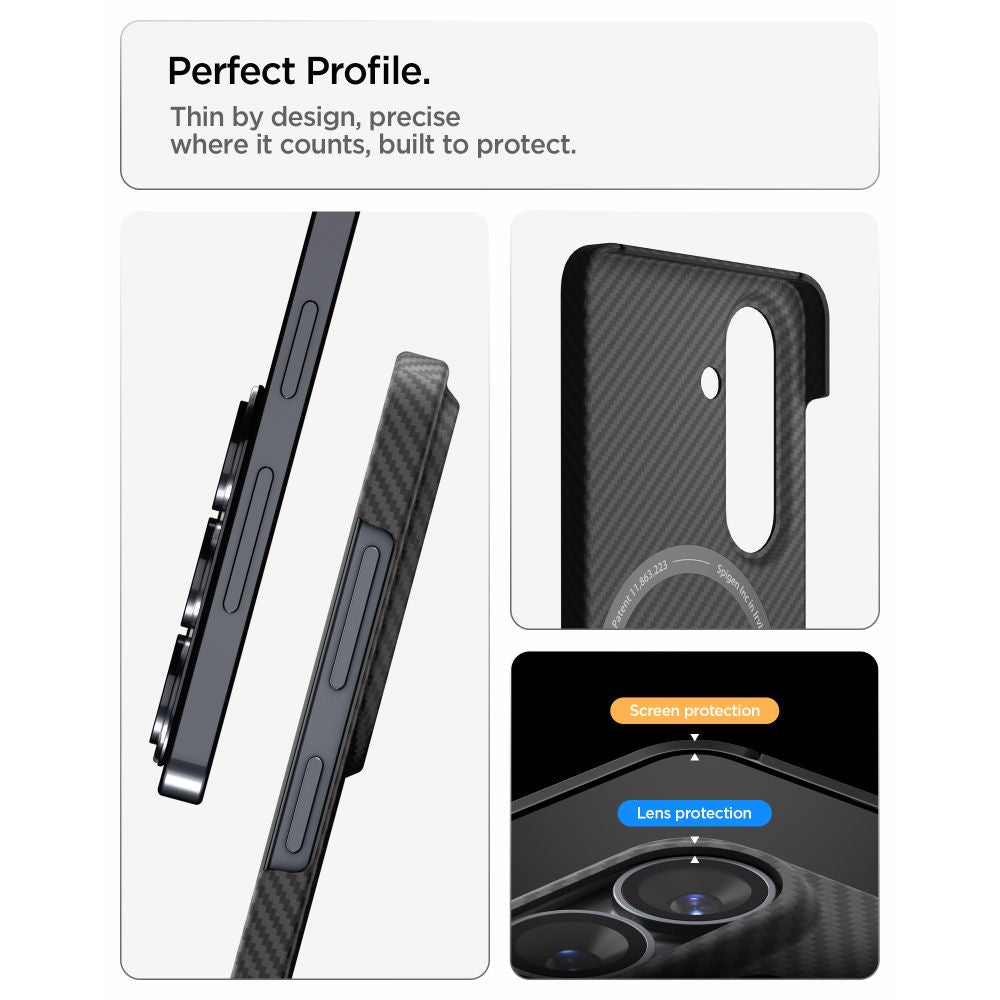 Spigen AirSkin Aramid Mag MagSafe Case til Samsung Galaxy S26 - sort