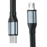 3mk Hyper Cable N-SERIES USB-C / MicroUSB 1m QC 3.0 5V / 2A 10W - sort