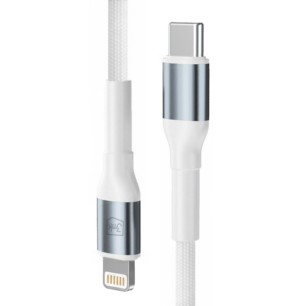 3mk Hyper Cable N-SERIES USB-C / Lightning 50cm PD 3.0 9V / 3A 27W - hvid