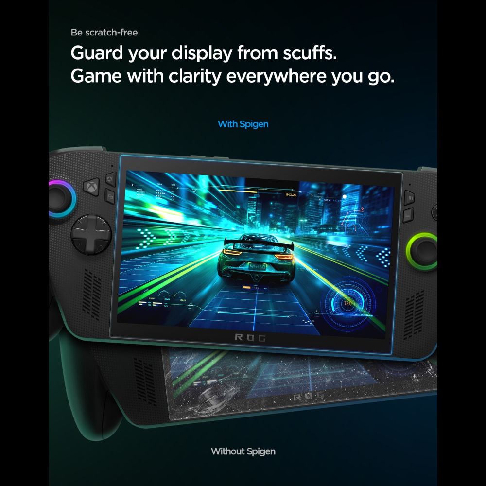 Spigen Glas.tR Slim tempereret glas 2-pakke til ROG Xbox Ally X (2024/2025) / ROG Xbox Ally (2025) / ROG Ally (2023) / MSI Claw 7 AI+