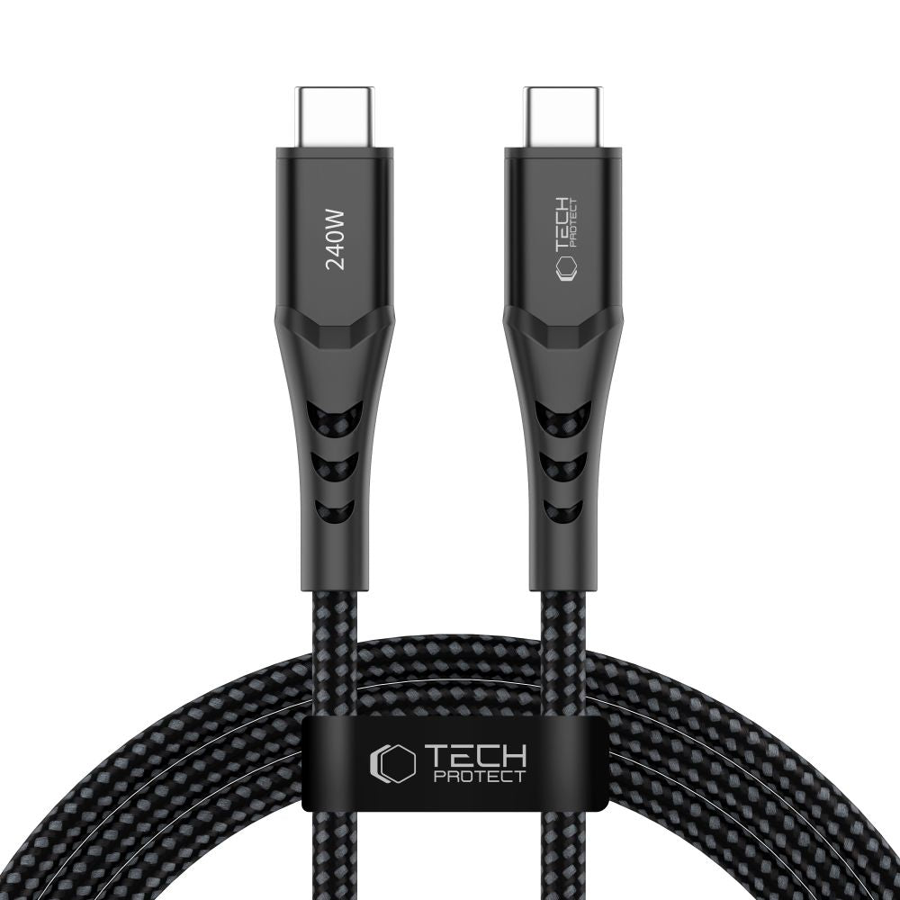 Tech-Protect Ultraboost UB11T USB-C / USB-C PD 240W / QC3.0 Kabel 200 cm - sort