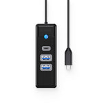 Orico PWC2U-C3 3-port USB hub 2x USB-A 3.0 1x USB-C 3.0 0.15 m - black