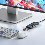 Orico PAPW3AT-C3 USB Hub 4-port 3x USB-A 3.0 with microSD/SD card reader 1 m - black