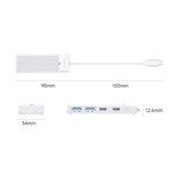 Orico PAPW2AC-C3 USB Hub 4-port 2x USB-A 3.0 1x USB-C 3.0 with USB-C PD 100W charging 0.15m - white