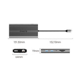 Orico XDR 12in1 USB-C Docking Station USB-A USB-C 2x HDMI 4K 60Hz DisplayPort 4K 60Hz RJ45 Gigabit PD 100W SD and microSD Card Reader - Gray