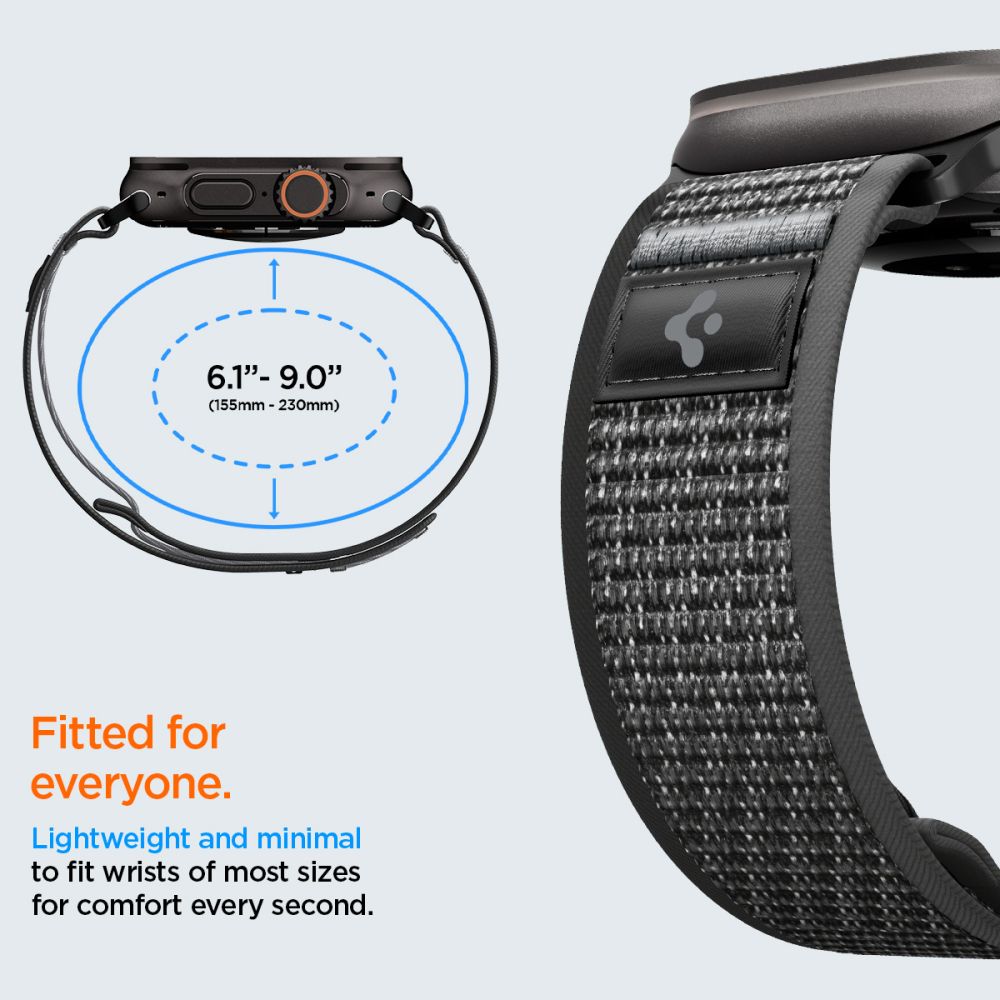 Spigen Athlex Air 2 rem til Apple Watch 44/45/46/49 mm - sort og grå