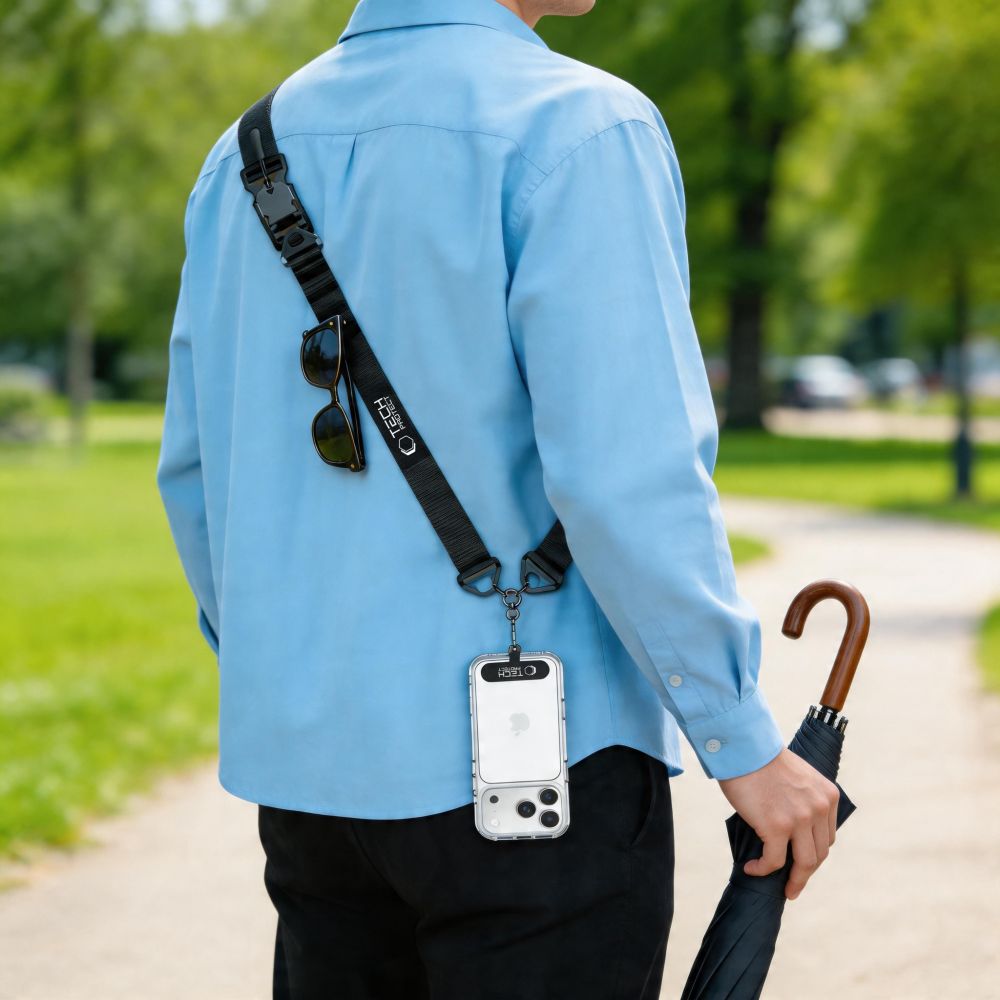 Tech-Protect C9S Rope Crossbody Phone Lanyard - sort