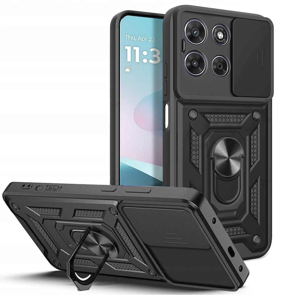 Tech-Protect CamShield Pro Case til Motorola Moto G57 Power / G67 Power - sort