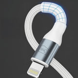 3mk Hyper Cable N-SERIES USB-C / Lightning 2m PD 3.0 9V / 3A 27W - white