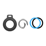 Airtag case with spring buckle, set of 2 - black