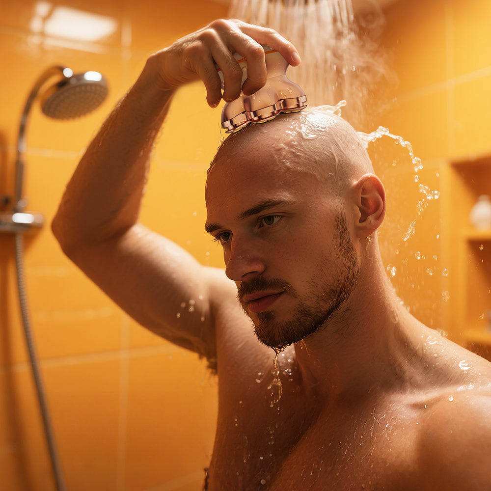 MAXGROOM JK-1688 Electric Shaver for Head and Beard - Gold