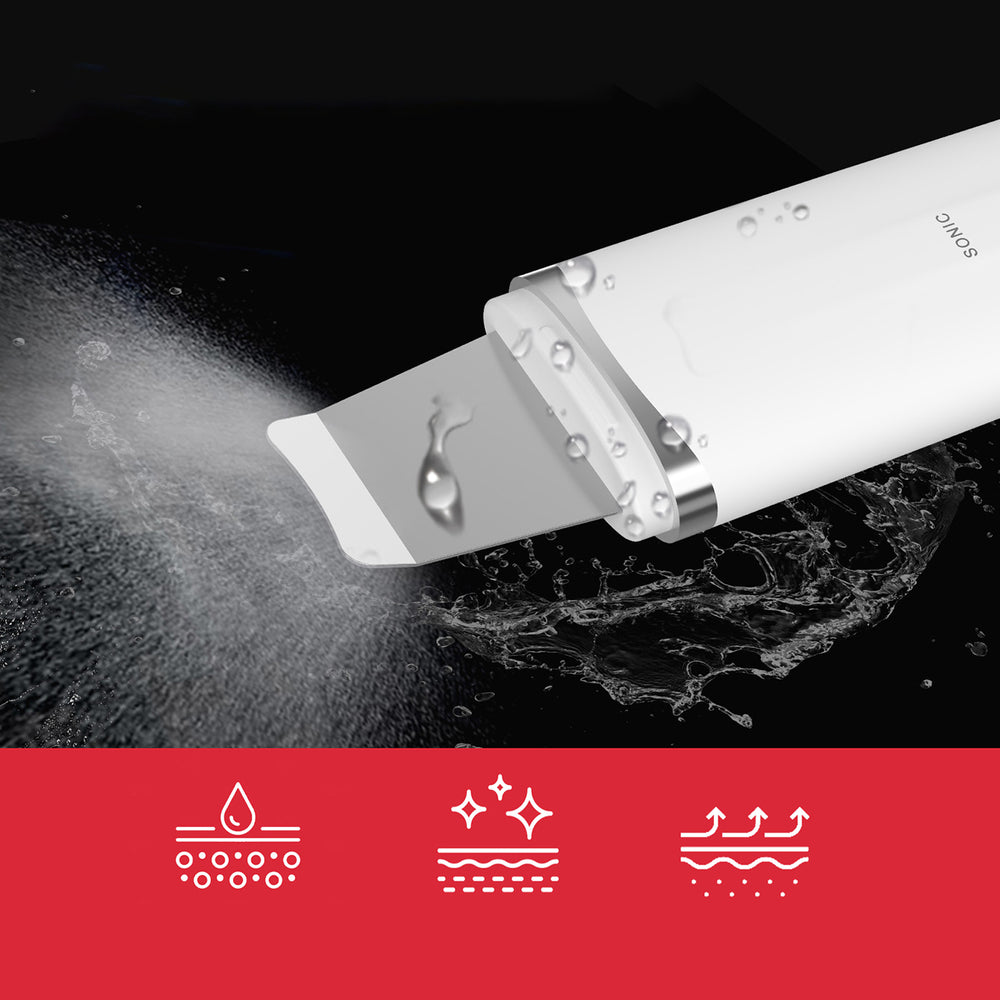 MAXGROOM M-169 ultrasonic cavitation peeling device with LED light therapy - white