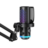 BOYA CastMic G40B trådbaseret spilmikrofon med arm, USB-C - sort
