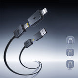 Baseus Versatile 60W USB-C - USB-C Cable with USB-A and Lightning Adapters 0.6 m - Black