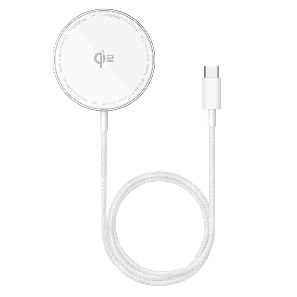 Baseus Simple Mini4 Air Qi2 15W Magnetic Wireless Charger - Silver