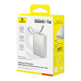 Baseus PicoGo 10000mAh 45W Powerbank with Digital Display and Built-in USB-C Cable - Titanium