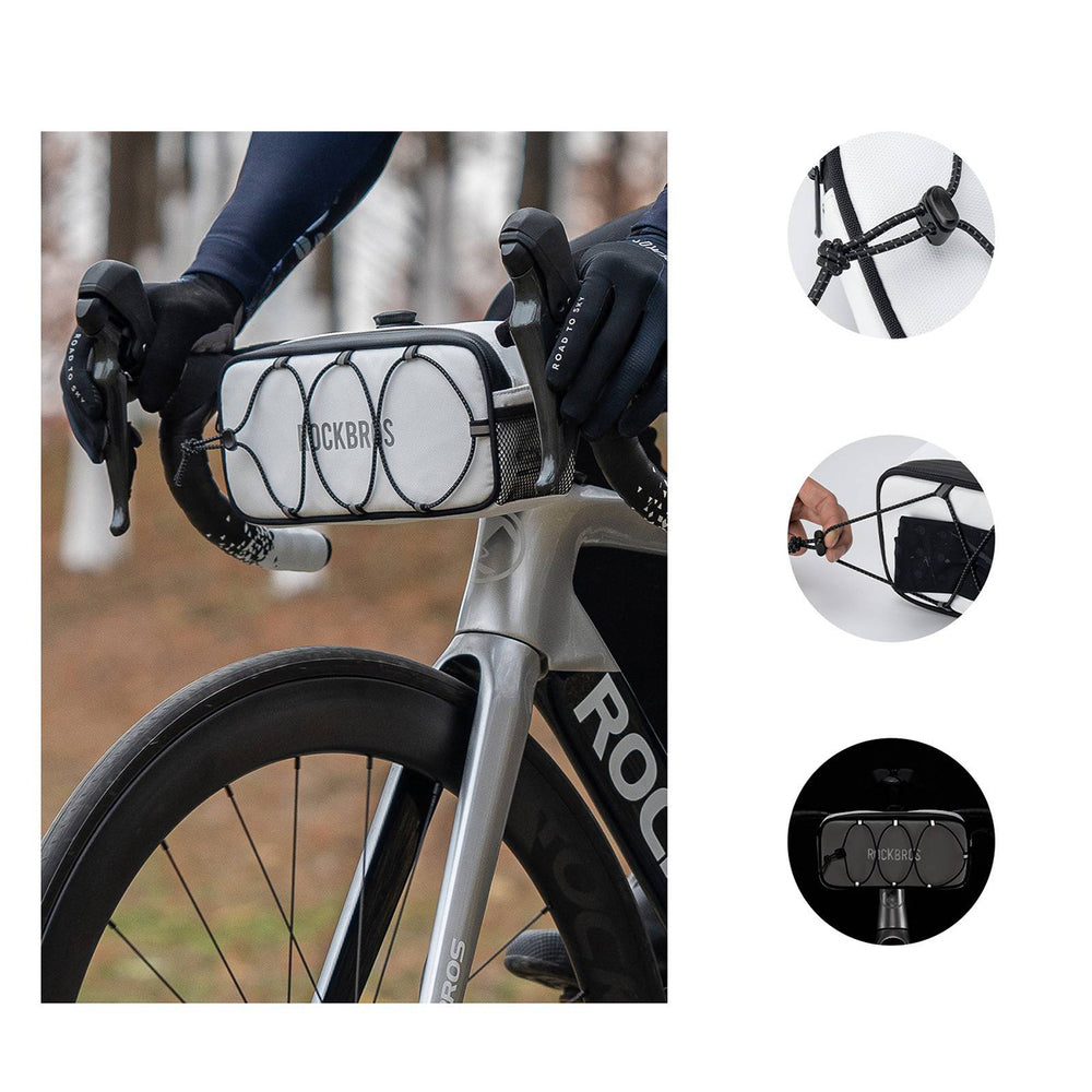 Rockbros TL001 ROAD TO SKY 1.9L Waterproof Handlebar Bike Bag - White