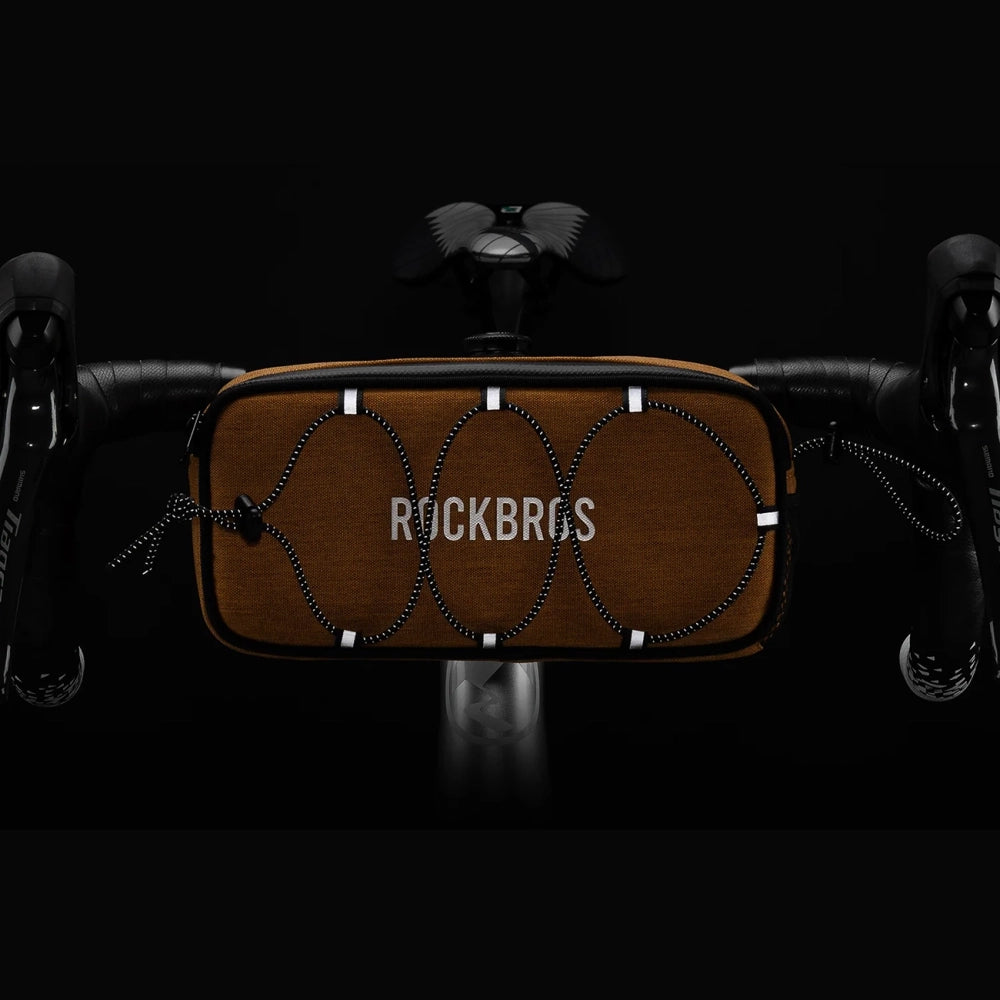 Rockbros TL001 ROAD TO SKY 1.9L Handlebar Bike Bag Waterproof - Orange