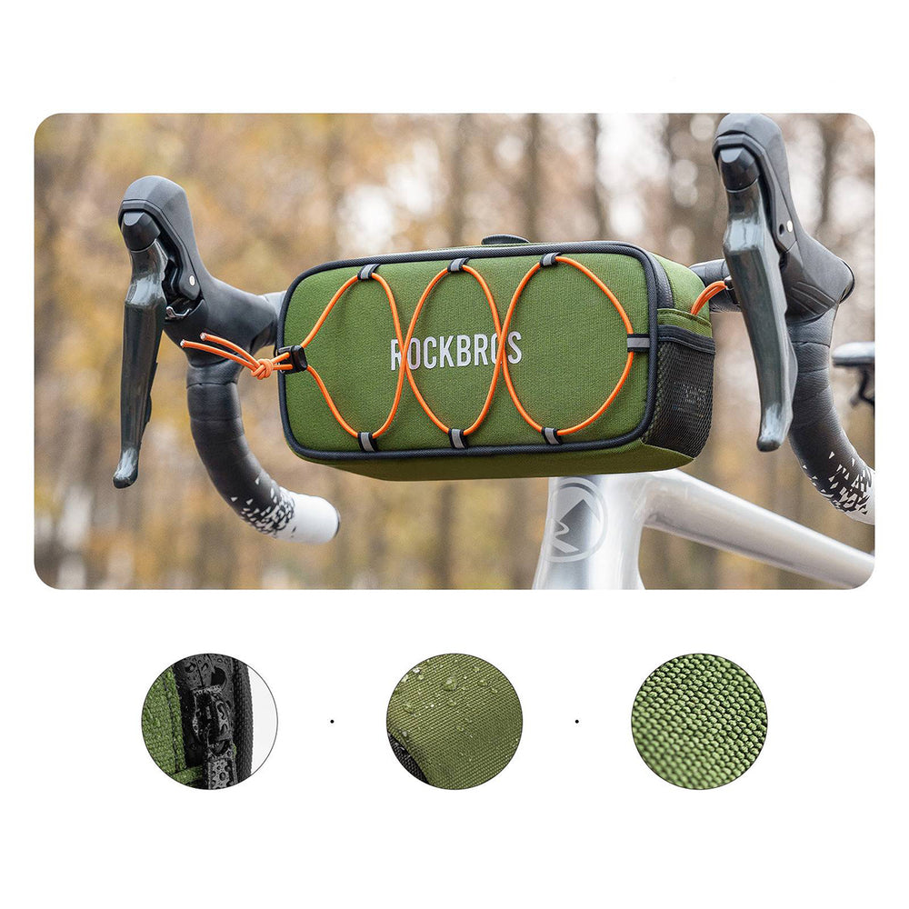 Rockbros TL001 ROAD TO SKY 1.9L Waterproof Handlebar Bike Bag - Green